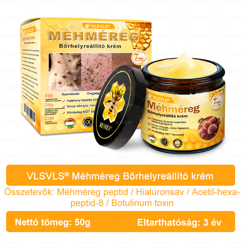 🌟 Magyarországon készült és innen szállítjuk ✨ VLSVLS® Méhméreg Bőrhelyreállító Krém 🔥 UTOLSÓ NAP – 80% KEDVEZMÉNY