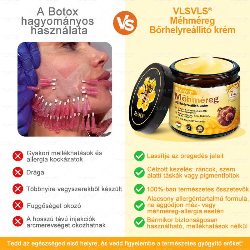 🌟 Magyarországon készült és innen szállítjuk ✨ VLSVLS® Méhméreg Bőrhelyreállító Krém 🔥 UTOLSÓ NAP – 80% KEDVEZMÉNY